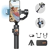 hohem iSteady M7 Gimbal Stabilizer for Smartphone, Magnetic AI Tracker Fill Light, Detachable Touchscreen Remote Controller,