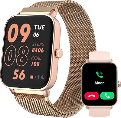 TOOBUR Smart Watch Women Alexa Built-in IP68 Waterproof 1.8" HD Call Heart Rate