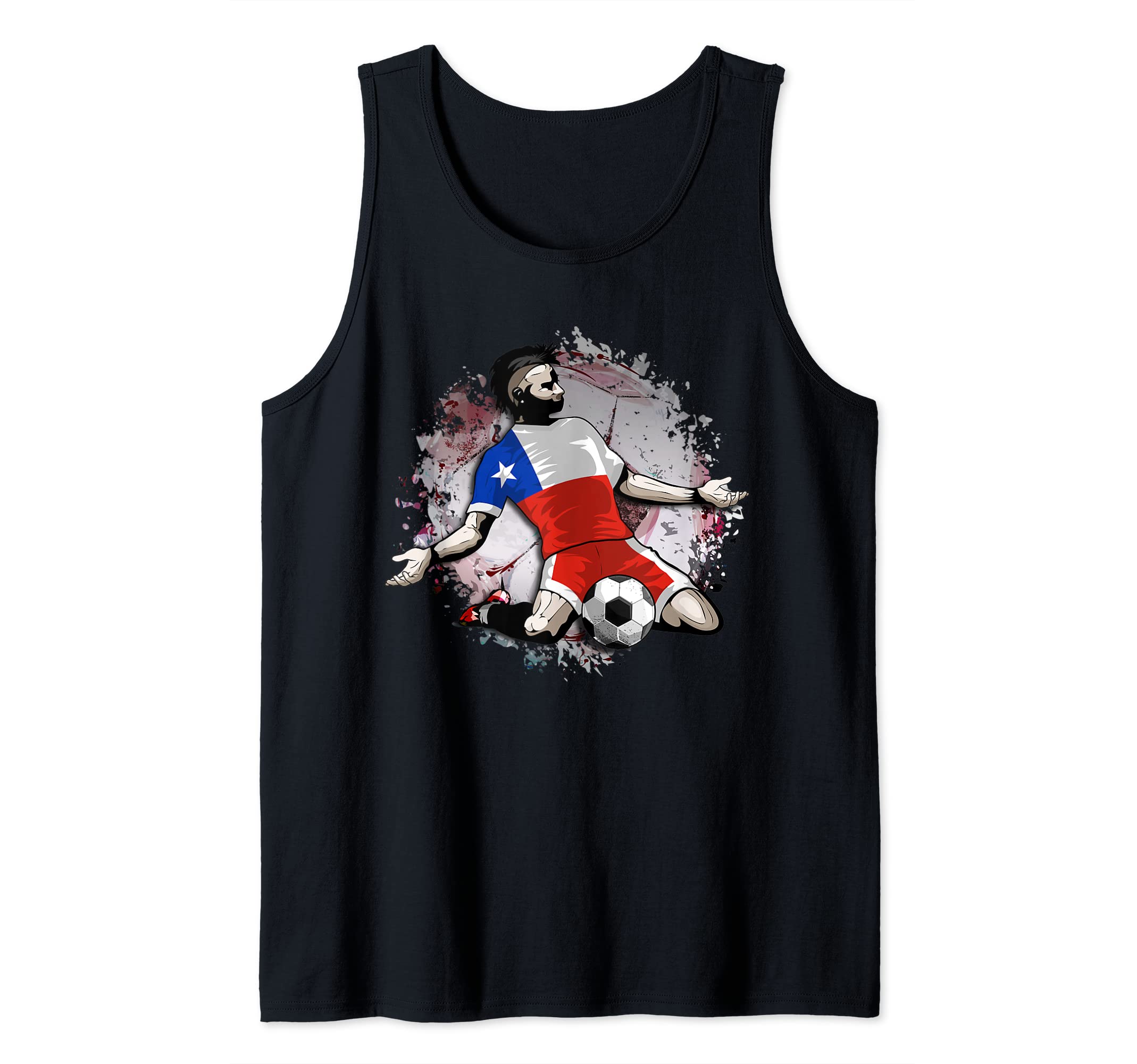 Chile Soccer Chilean National Flag Proud Football Lovers Art Tank Top