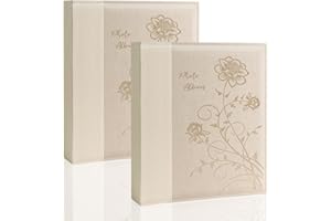 Artmag Small Photo Album 5x7 Photos, 2 Packs Leather Cover Mini Photo Book,Each Album with 26-Page Holds 52 Photos, Artwork o