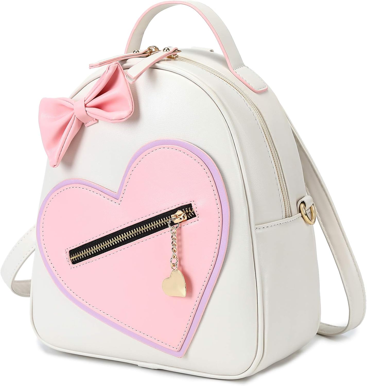 Mini Backpack Purse Fidget Keychain Set Girl Women Kid Cute Small Purses Leather Casual Backpack