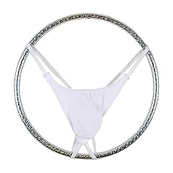 Maiclaice Men's Ice Silk Solid Thong G String Tiny