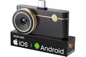 Thermal Master P3 - Thermal Camera for iOS & Android, 8mm Macro Vision Infrared Imager w/Manual Lens, 512x384 Super Ir Resolution, 3.6℉ Accuracy, 35mk NETD, Work for Home PCB Inspection, Black