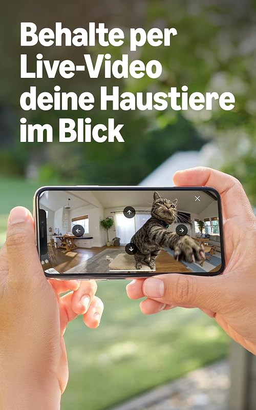 Bewegliche Ring-Innenkamera (Pan-Tilt Indoor Camera) von Amazon | Plug-in-Sicherheitskamera für Haustierbesitzer | 360° schwenkbar, 169° neigbar | 30 Tage Ring Protect