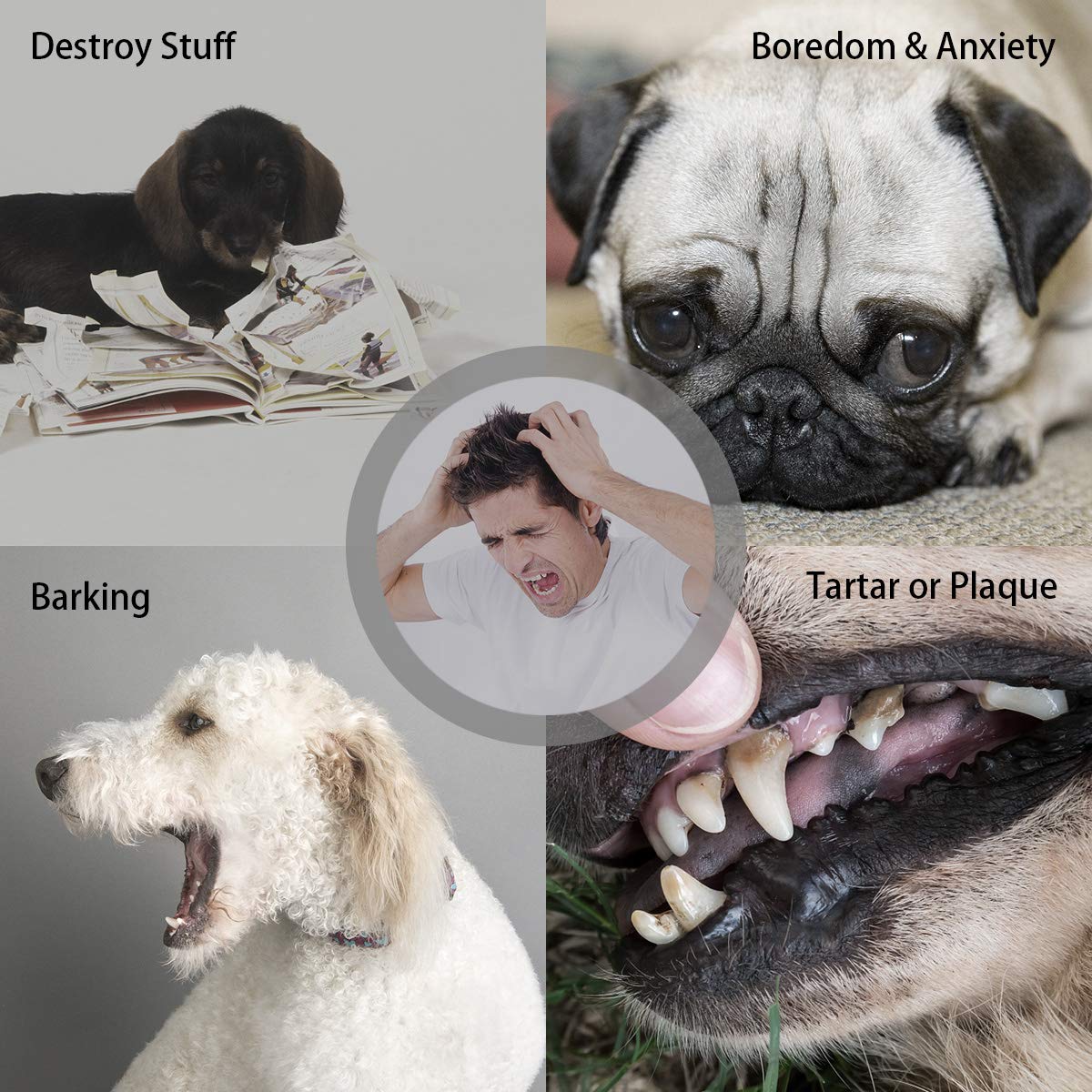 Dog Toys for Aggressive Chewers, Puppy Chew Toys - 100% Natural Cotton Rope Teething Toys - Squeak Toys - Dog Balls - Plush Dog Toy - Tug of War Ball - Toys for Small Pet Dogs 9 Pack Gift Set