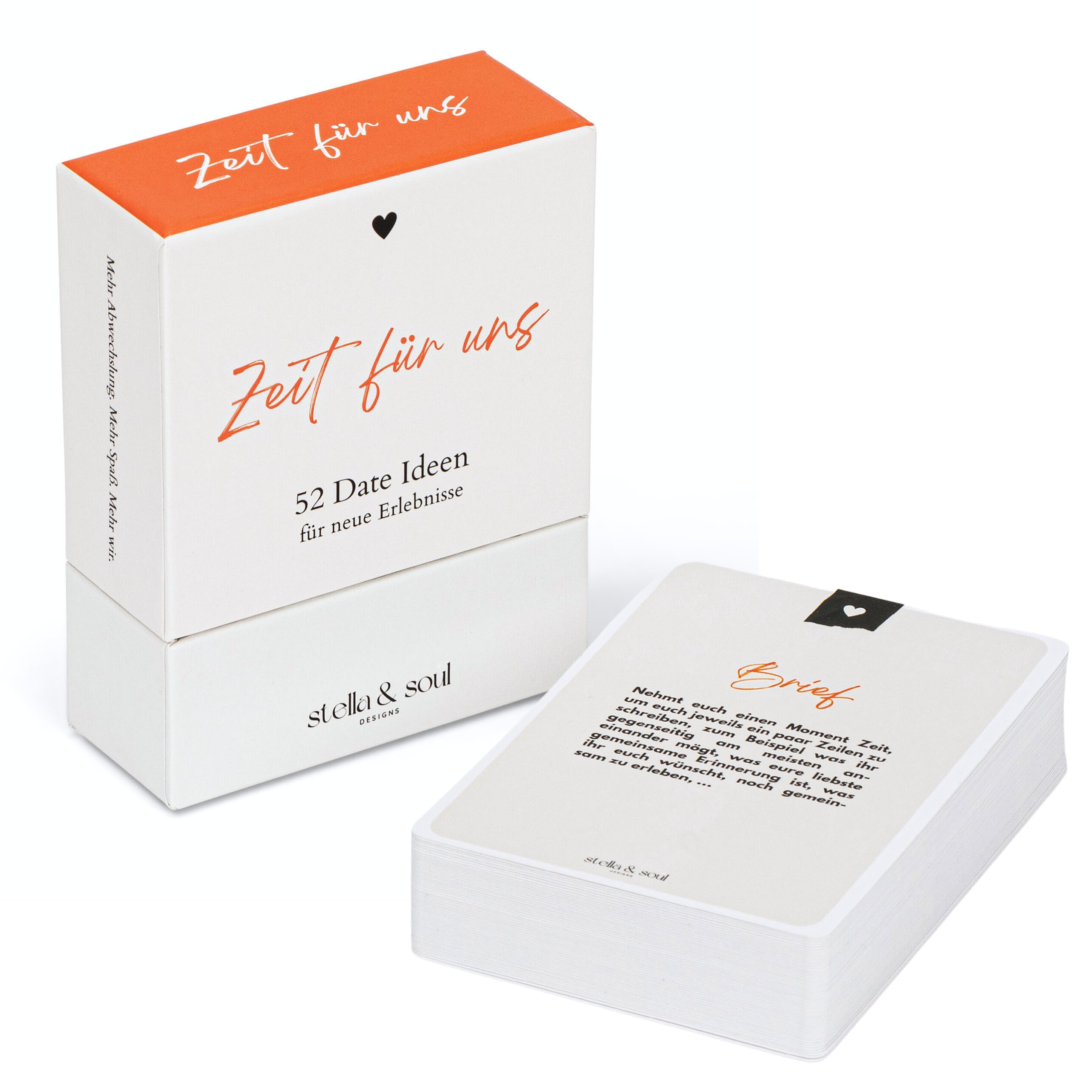 Stella & Soul Time for Us 52 Date Ideas Card Set for Couples, Gift for Wedding and Anniversary