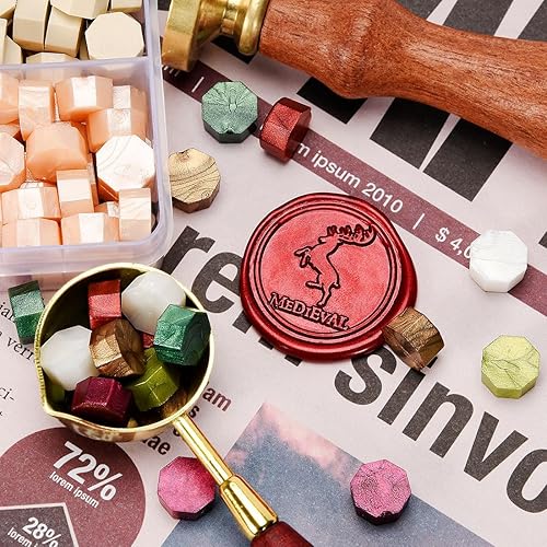 thumbnail image 2 of Wax Seal Stamp Wax Seal, Kit,Metallic Assorted Color Wax Seal Beads - 24 Colors Sealing For Making Wax Seals, Decor For Envelope Letter Wedding Invitation And Sealing Wine Bottle Wax Beads 2 of 9