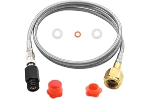 VANESA Upgraded Soda Machine Adapter Hose Kit, 60in CGA320 to TR21-4 Soda Maker Co2 Tank Direct Adapter Hose, Maximum Working Pressure 4500PSI