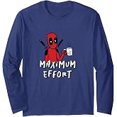 Marvel Studios Deadpool &amp; Wolverine Maximum Effort Coffee Long Sleeve T-Shirt