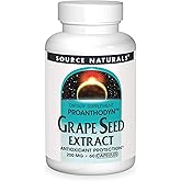 Source Naturals Proanthodyn Grape Seed Extract, Antioxidant Protection, Supports a Healthy Aging Brain*, 200 mg - 60 Capsules