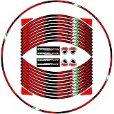 Awonderful Rim Wheel Decal Sticker for Ducati,Red | For Ducati 659 696 750 796 797 821 1100 1200 S4 S2, For 899 1199 959 1299 V2 V4, For 848 1098 1198 EVO, Wheel Decal Stickers