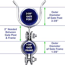 1-3/8" x 2-3/8" Chain Link Fence Gate Fork Latch