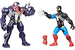 SPIDER-MAN Marvel MixMashers Venom vs. Venomized, Custom Action Figure & Accessories 2-Pack, 5-Inch-Scale Super Hero Toys, Kids Christmas Stocking Stuffer Gifts, Ages 4+ ​ (Amazon Exclusive)