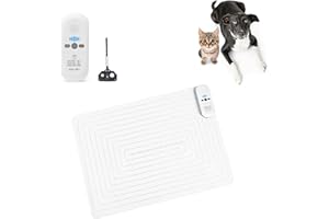 SVD.PET 2024 Upgraded Pet Training Mat with Tester, 22" X 16", Pet Shock Pad, Dogs & Cats Electronic Repellent mat for Indoor, 3 Training Modes, 5 Levels, Pet Safe Mode (White Controller)