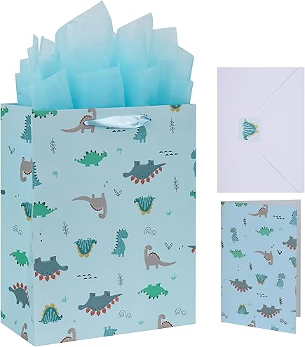 Papyrus Sacchetto Regalo Per Bambino Medio | 22,9 Cm | Design Zoo Con Palloncini E Dettagli In Lamina | Per Nascita, Battesimo, Baby Shower