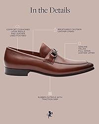 Dunross & Sons Grayson Men's Bit Loafers, Dress
