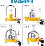 Tevlaphee Trailer Lock Hitch Coupler with 2 Keys Yellow Aluminum Alloy Heavy view 5