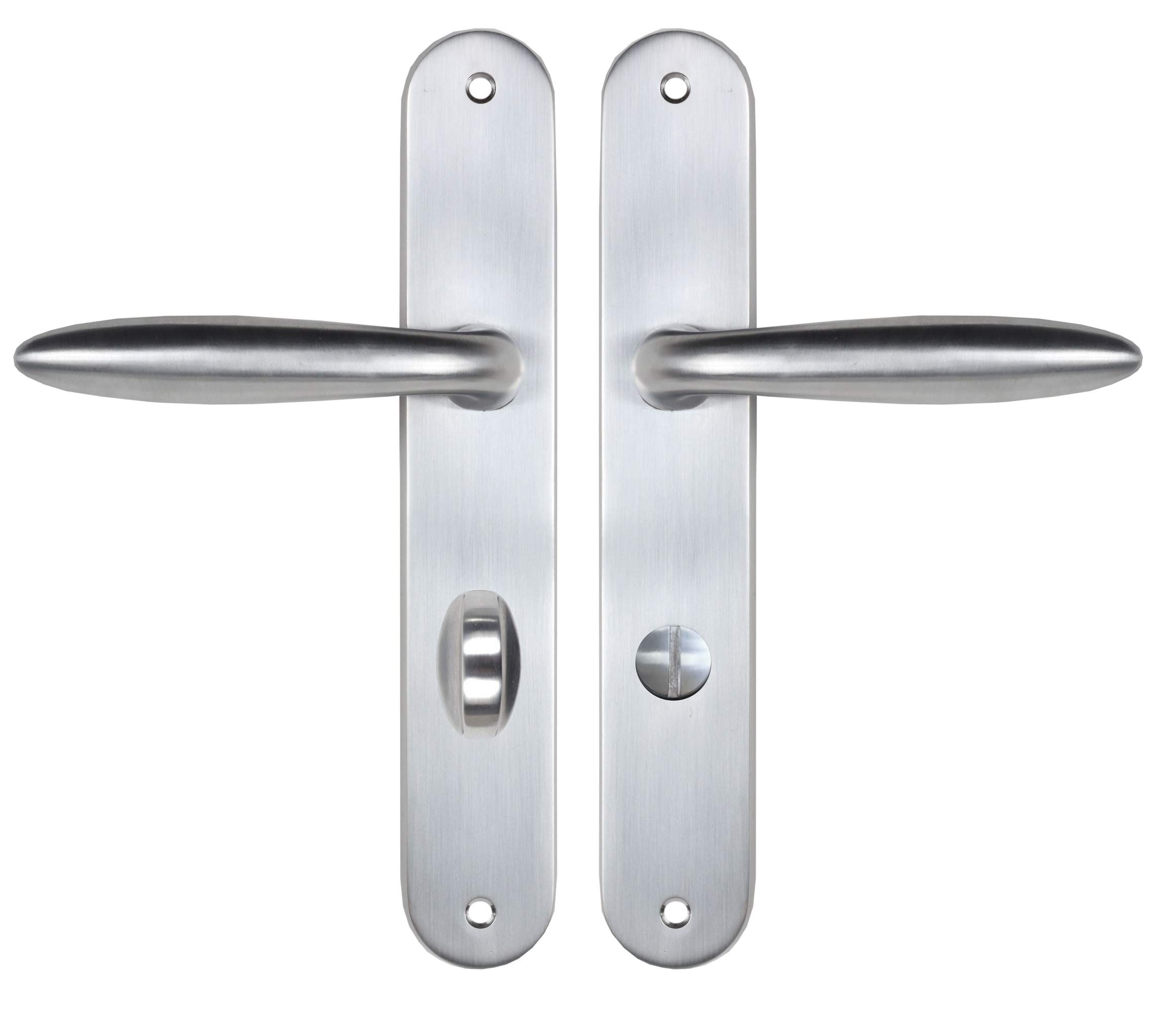 Bricard 984056 Zamak Bathroom Door Toilet Handle Set Silver