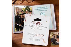 Graduation Gift Card Book 2026-8 x 7Inch PU Graduation Photo Album with 24 Pages High College Survival Gift Card Book Graduat