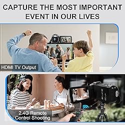 VETEK Video Camera 4k Camcorder 56MP UHD WiFi