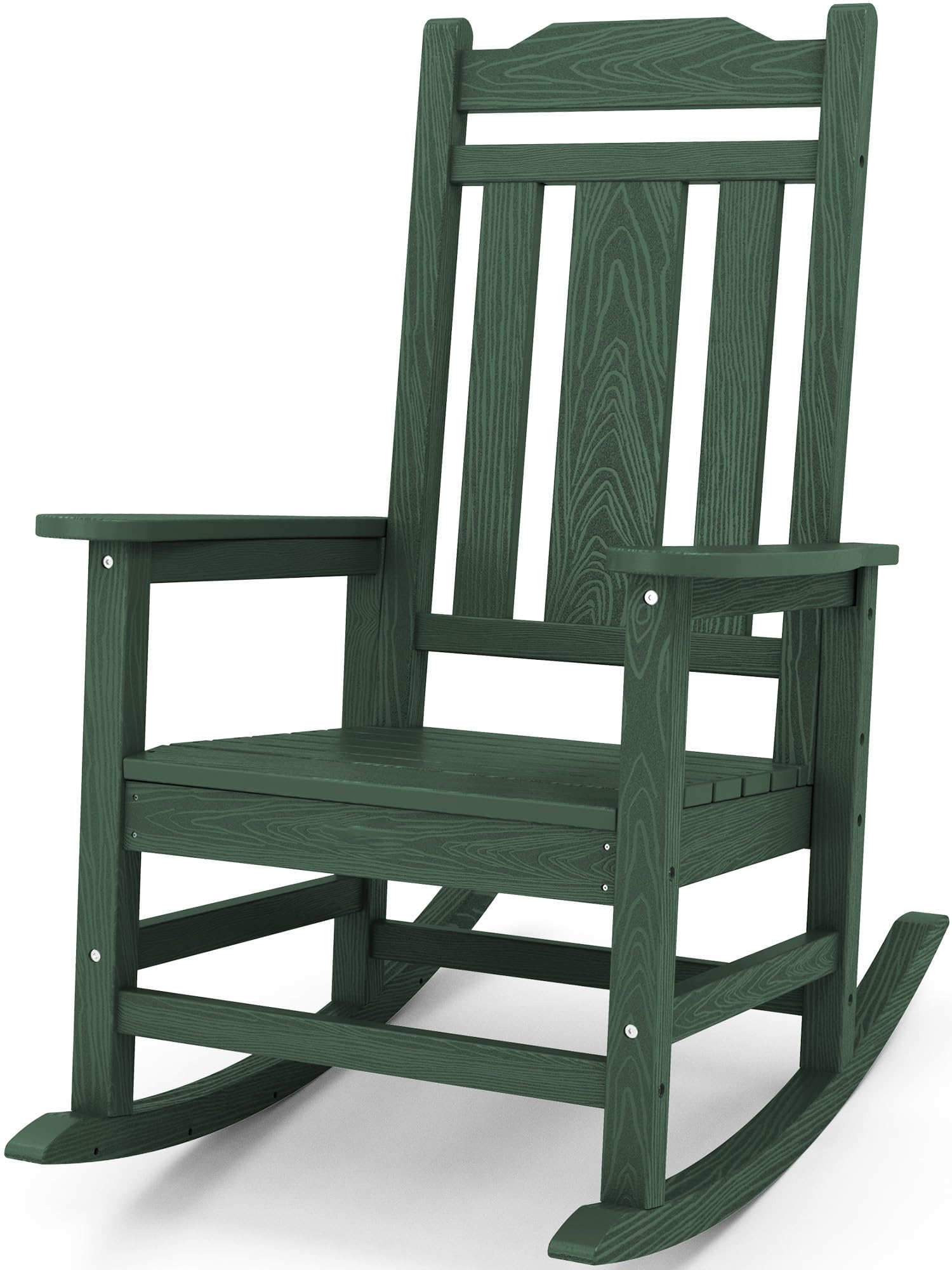 SERWALL Outdoor Rocking Chair, Patio Rocking Chairs for Porch, HDPE Rocking Chair Outdoor for Adults, Heavy Duty Front Porch Rocker, Green Image SERWALL Outdoor Rocking Chair, Patio Rocking Chairs for Porch, HDPE Rocking Chair Outdoor for Adults, Heavy Duty Front Porch Rocker, Green Image