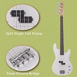 Bonnlo Electric Bass Guitar 4 Strings Full Size Basswood with Bag Strap view 5