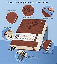 PERCUN A4 Lined Journal Notebook，365 Page Large