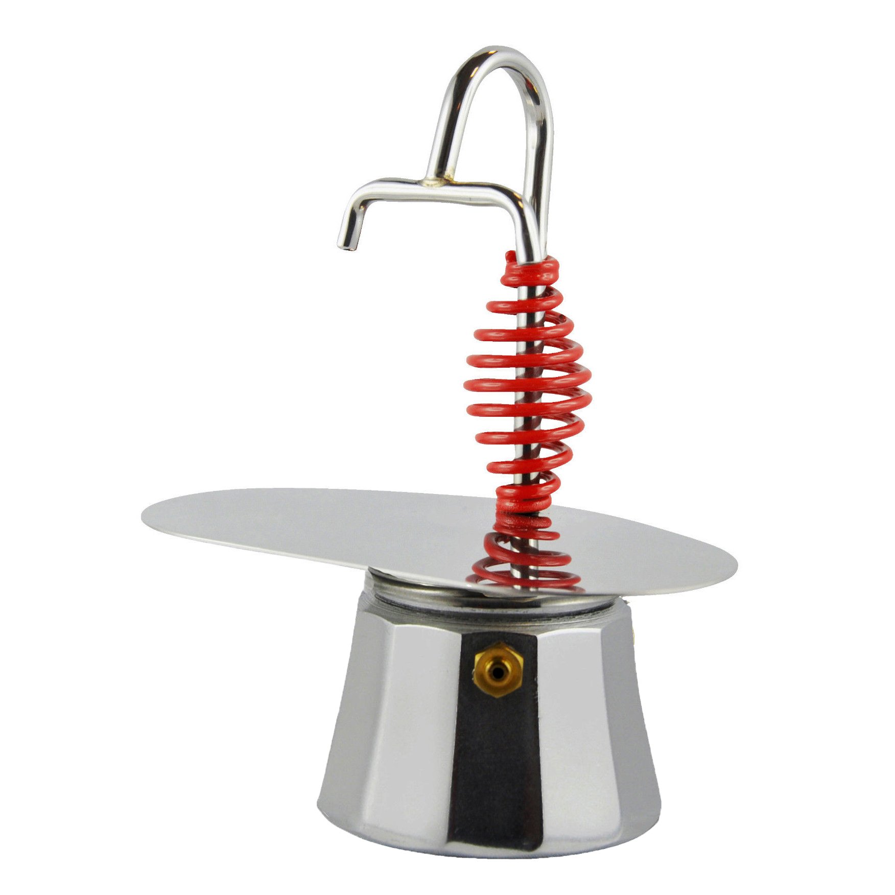 Gnali & Zani Coffee Maker Morosina for 2 Cups, Stainless Steel, Vintage Grey, 28 x 28 x 18 cm