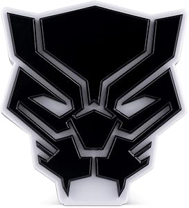 Marvel Avengers Night Light - Black Panther Table Lamp - Marvel Superhero Lamp – Marvel Decor Black Panther Mask Desk Light