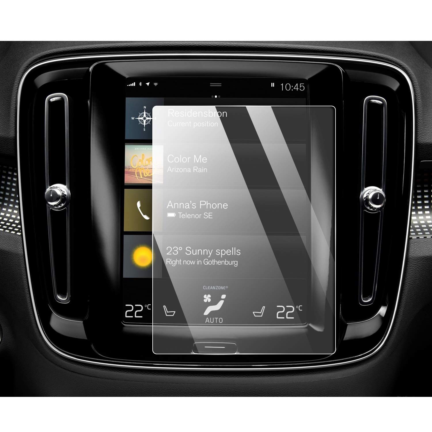 YEE PIN Tempered Glass Protective Film for Volvo XC60 XC40 2018-2024, 8.7-inch Navigation Touch Screen Protective Film 9H Anti-Scratch, No Air Bubbles, Easy to Install