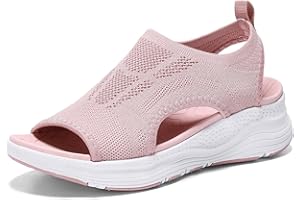 YESWIN Women Walking Sandals Arch Support Orthotic Comfortable Plantar Fasciitis Sandals Non-slip Casual Open Toe Sport Sandals for Athletic Summer Beach