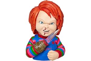 Spirit Halloween Chucky Light-Up Bust Statue, Officially Licensed, Horror Movie Decor, Child's Play, Horror Movie Decor, Multicolor