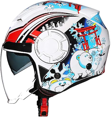Amazon Co Jp ハーフオートバイヘルメット 3 4オープンフェイスハーフヘルメット 半帽ヘルメット Ece認定 クルーザーチョッパースケートボードモペットヘルメット ホーム キッチン