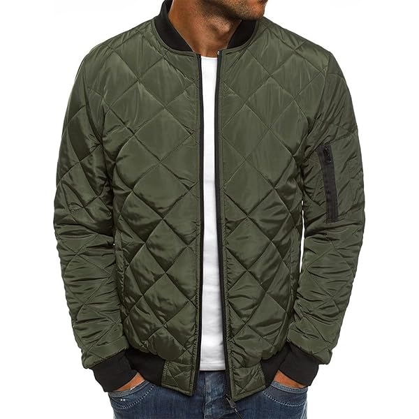 Amazon.com: JEsilunmaMY Men's Solid Color Diamond Quilted