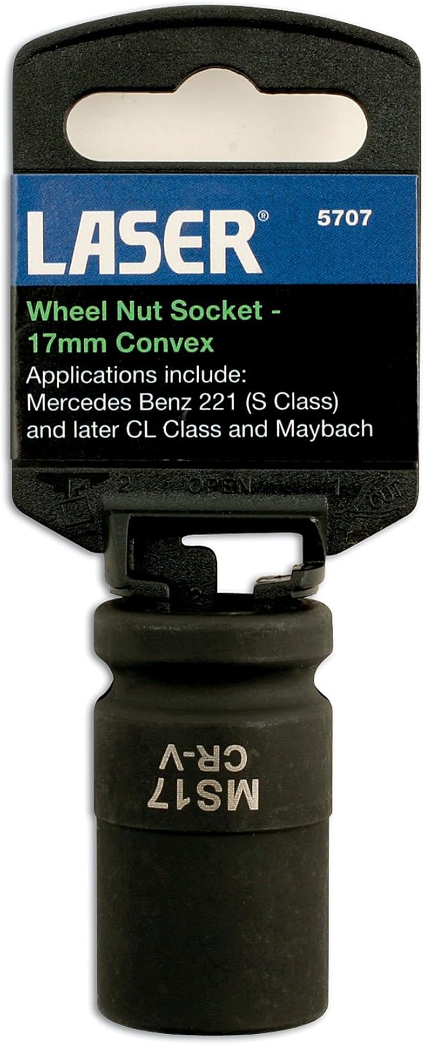 Laser 5707 Wheel Nut Socket Convex 17mm - Image 3