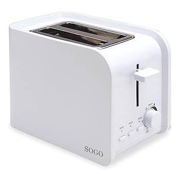 Sogo TOS-SS-5355 Tostadora con 2 rebanadas, 750 W, Plástico, Blanco: Amazon.es: Hogar