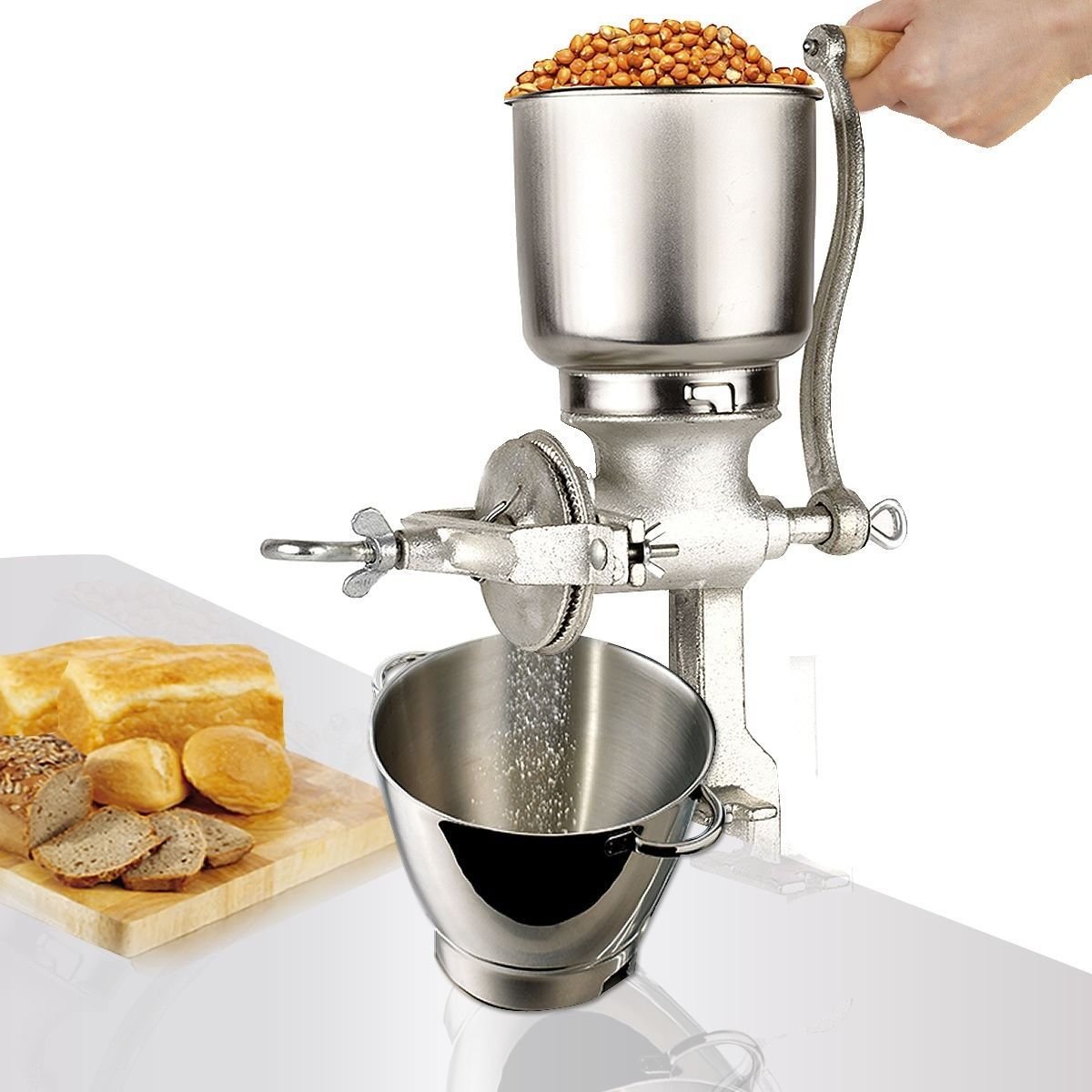 SZ5CGJMY ® Corn Grinder Flour Manual Maker Wheat Grain Nut Mill Cast