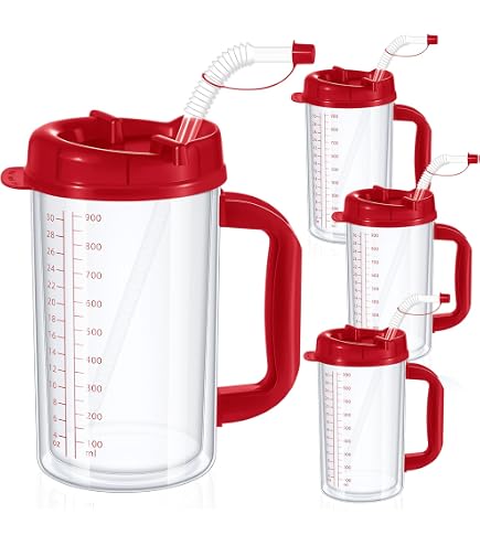 thumbnail image 2 of Whirley Drink Works 32 Oz Insulated Mugs With Straws (2-Pack) – BPA Free, Made In USA – Hospital Style 2 of 4