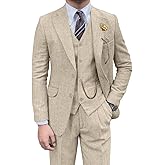 Retro Mens 3 Piece Suit Tweed Herringbone Slim Fit Suits Groomsmen Brown Tuxedos Set Prom Jacket Blazer Vest Pants for Men