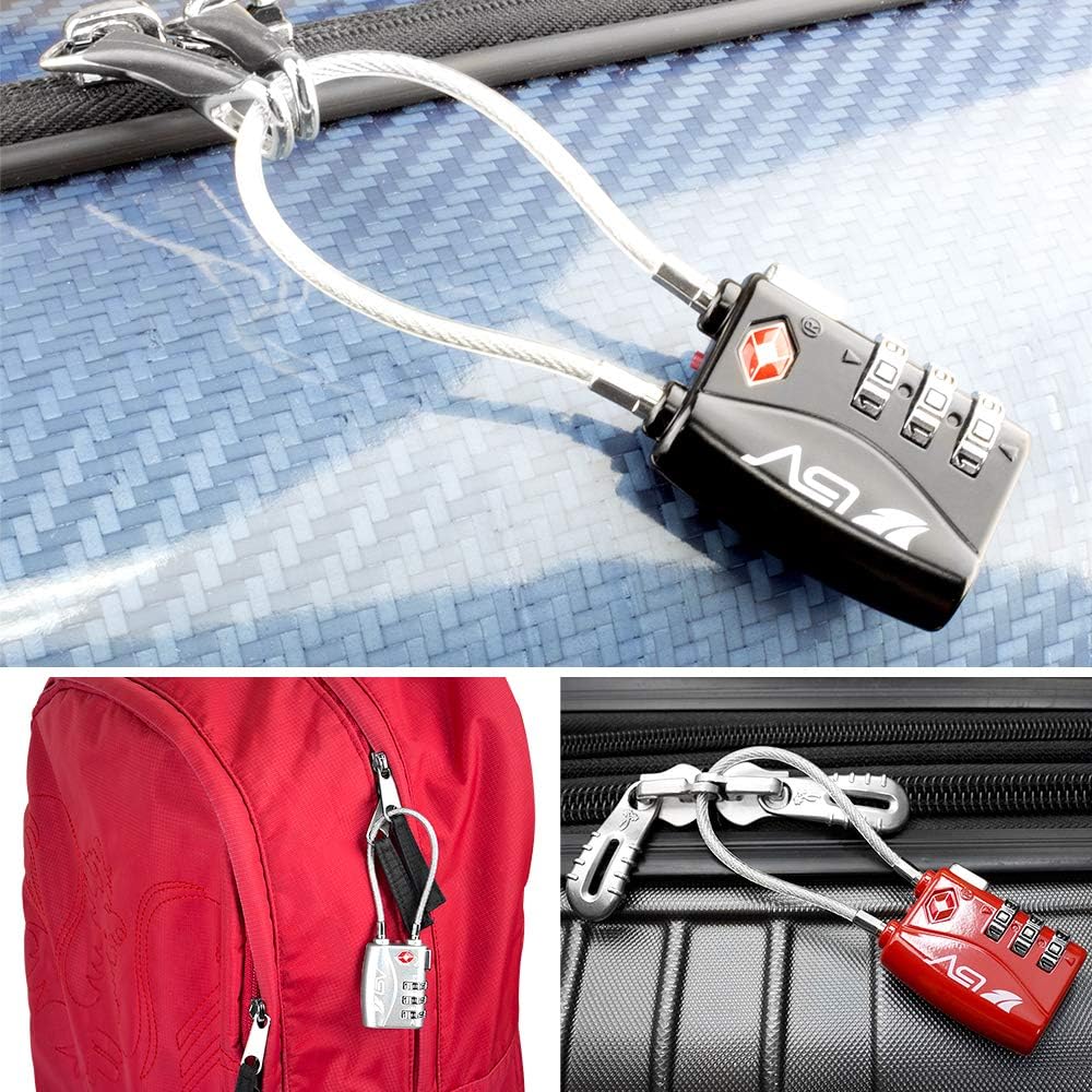  | TSA Approved Luggage Travel Lock, Set-Your-Own Combination Lock for School Gym Locker, Luggage Suitcase Baggage Locks, Filing Cabinets, Toolbox, Case | Luggage Locks