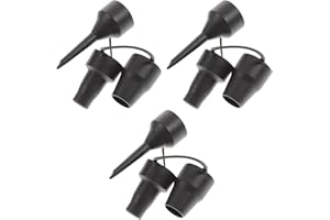Milisten 3 Sets Plastic Replacement Inflatable Pump Nozzles with Adaptor Replacement for Air Pumps, Balloons,