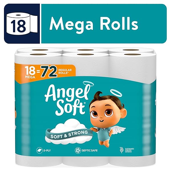 ANGEL SOFT® TOILET PAPER, 18 MEGA ROLLS