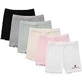 Chicduo 6 Pack Girls Bike Shorts Girl Spandex Breathable Under Dress Shorts for Dance Cartwheel Active Wear