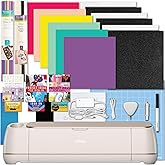 Cricut Maker 4 Starter Kit for Beginners - Smart Cutting Machine with Vinyl & Iron-On (HTV), Tools & Materials for Stickers, 