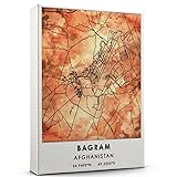 Bagram Map Poster, Afghanistan Map Art Poster, Map