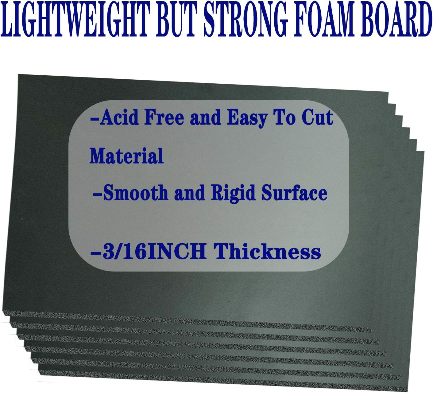 15Pack Foam Core Board, 11”x15” Black Foam Board, 3/16” / 5MM Thick Mat Board Center, Foam Backing Boards for Mounting Photographs and Artwork, 3-D Modeling, Signage, Poster Making : Office Products