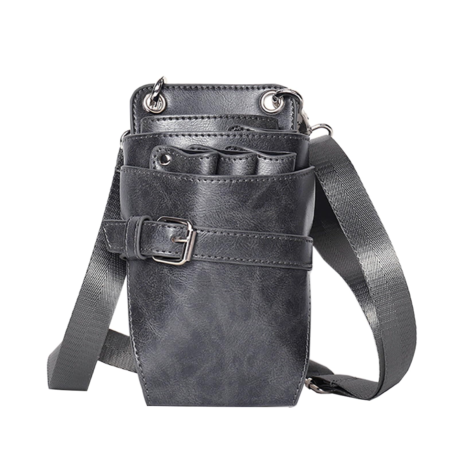 Scissor Bag Belt, Leather Hairdressing Pouch Holster Salon Barber Hairstylist Hairdresser Tools Bag for Combs, Clips