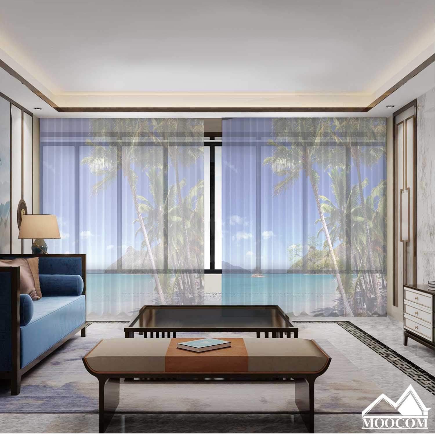 MOOCOM Catseye Beach on Hamilton Island in The Whitsundays,Room Curtains for Bedroom Bedroom Curtains Blackout 104'' W x 84'' H