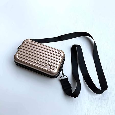 Amazon ハードシェル化粧ボックス 便利な化粧ポーチ ポータブルタイプ ミニ多機能防水化粧品収納ケース防水 衝突防止 旅行適用 女性用 シャンパン ゴールド Kim Player メイクボックス 通販