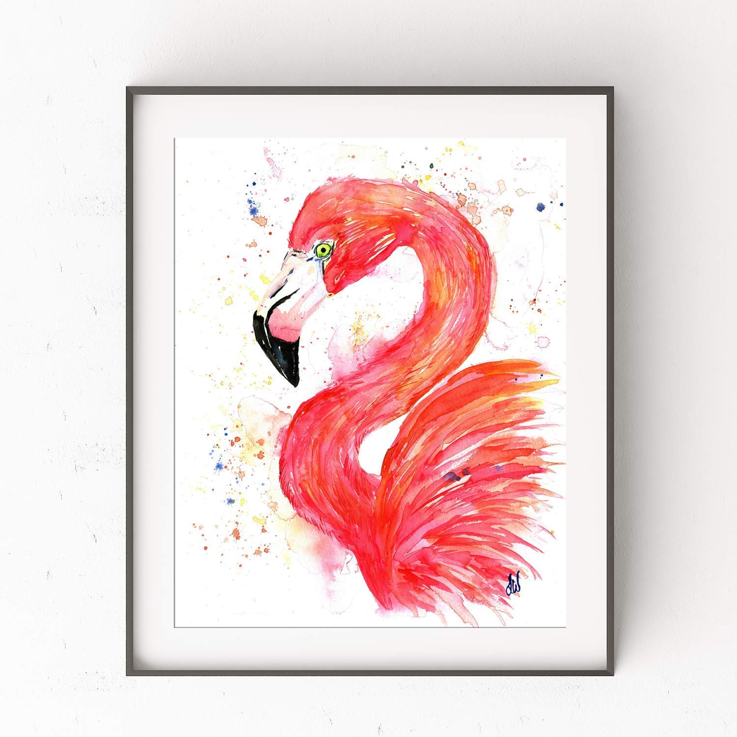 Flamingo Decor Wall Art Print Unframed Bathroom Artwork by Whitehouse Art 3